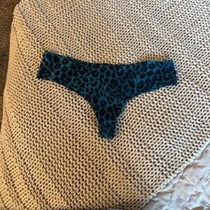 Victoria's Secret Blue Leopard Print Panties